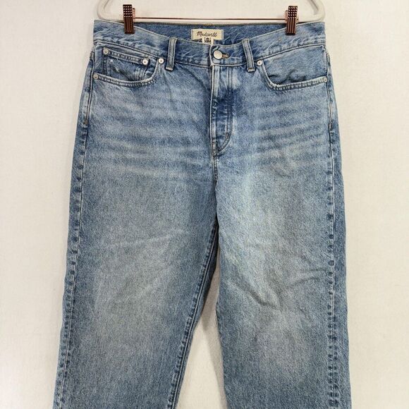 Madewell Jeans Women 29 Low-Slung Straight Leg Blue Denim 100% Cotton Relaxed - Picture 5 of 13
